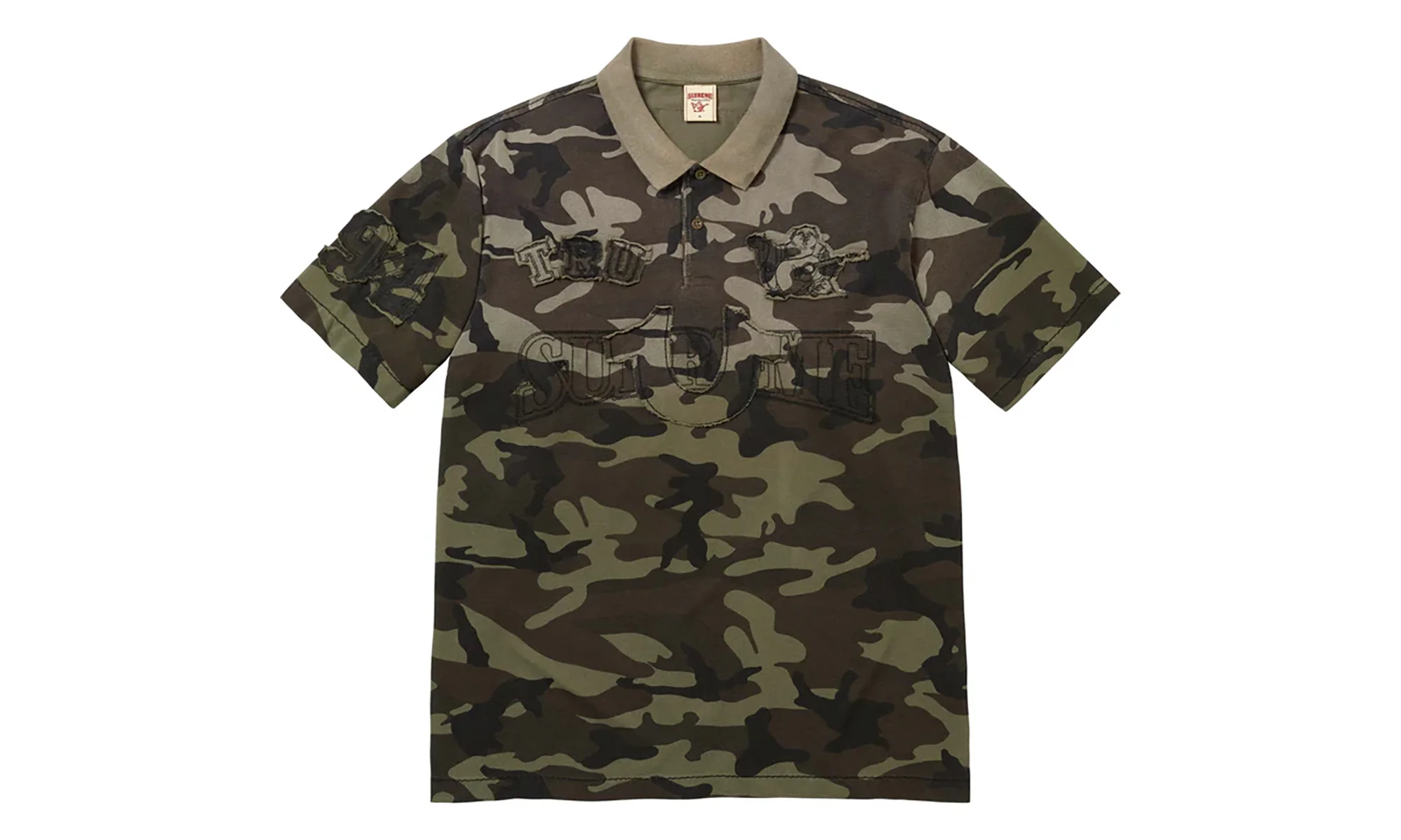 True Religion® Appliqué Polo "FW25 - Olive Camo" SU26473