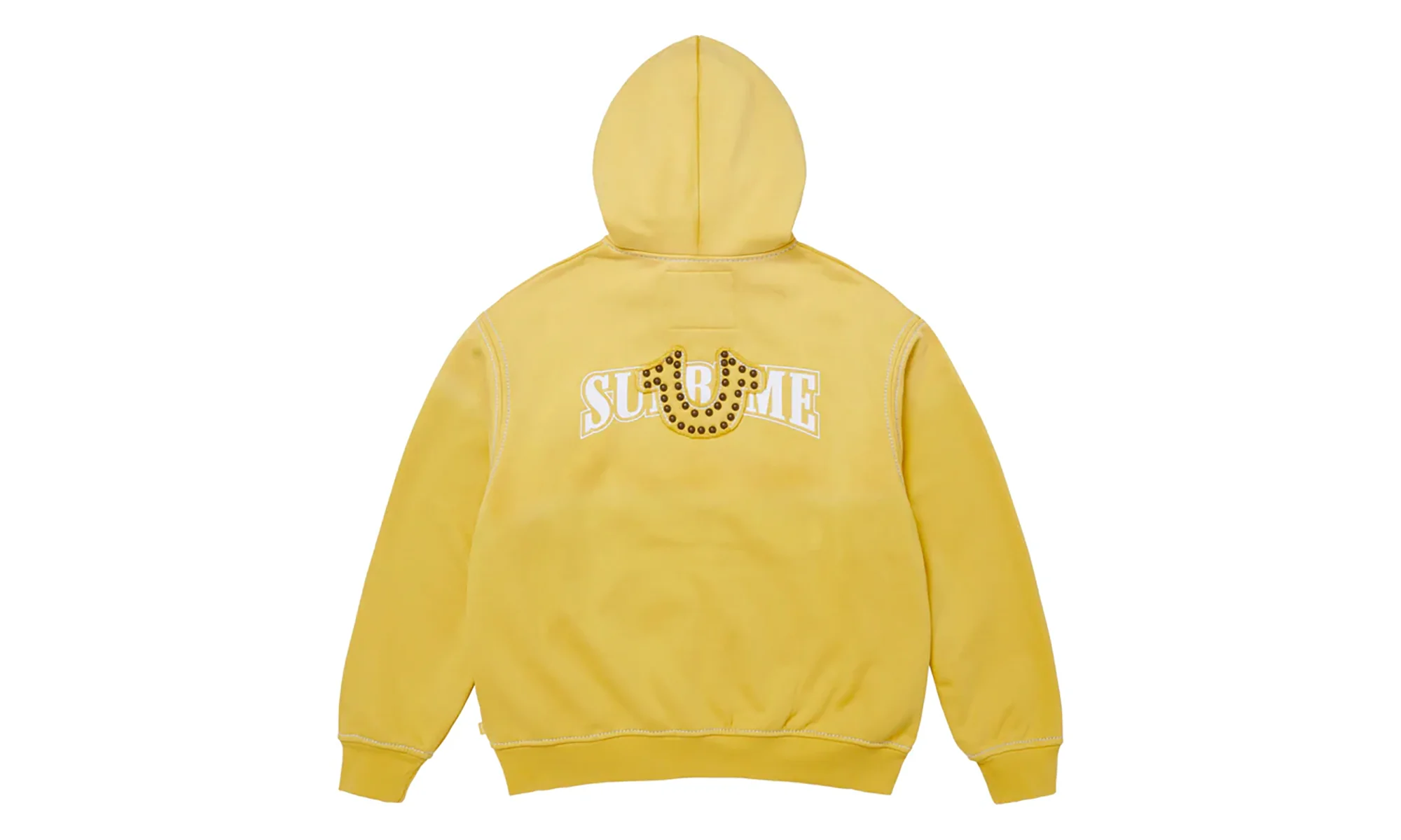 True Religion® Zip Up Hooded Sweatshirt "FW25 - yellow" SU26476 - Image 2