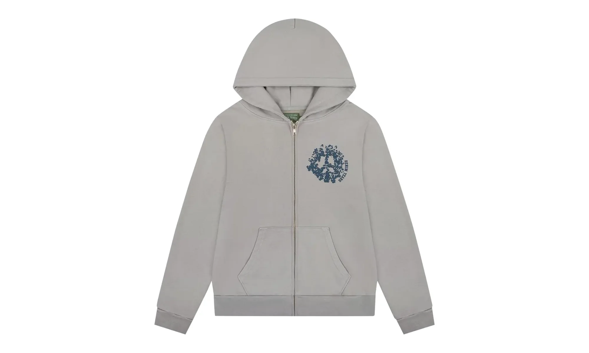 University Zip Up Hoodie "Grey / Blue" DT270