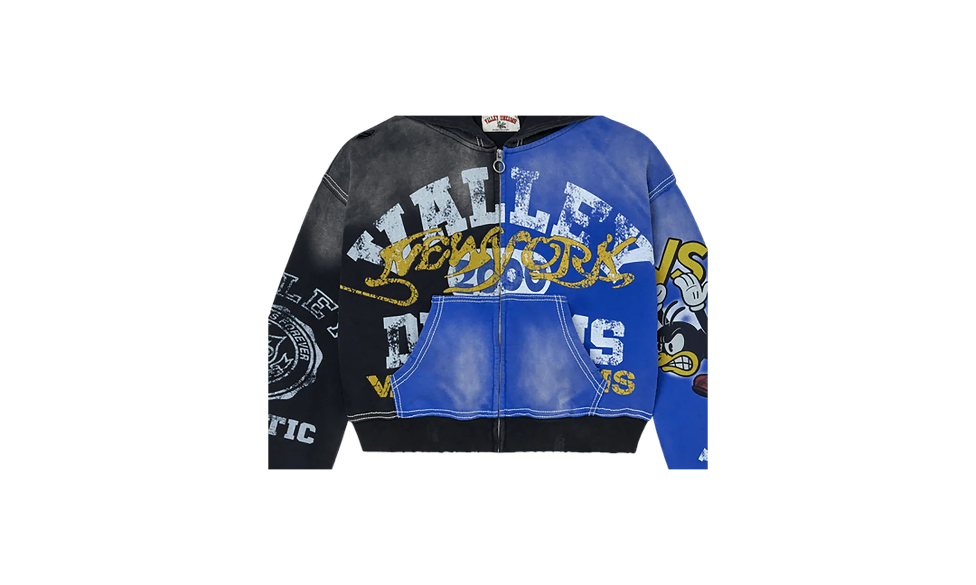 Vale Forever Bipolar Big Zip Up "Black - Blue" VAL18 - Image 2