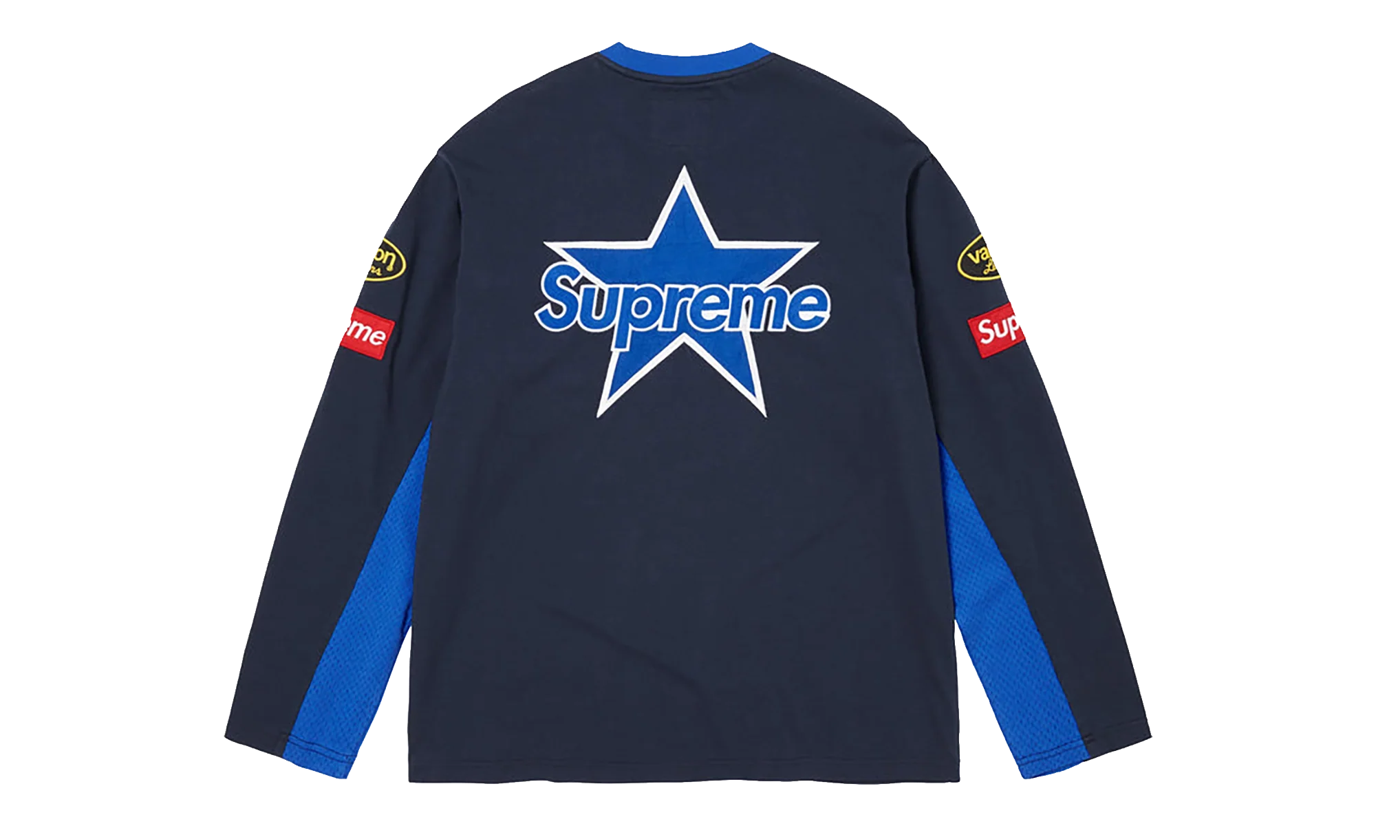 Vanson Leathers® L/S Top "SS26 - Navy" SU27020 - Image 2