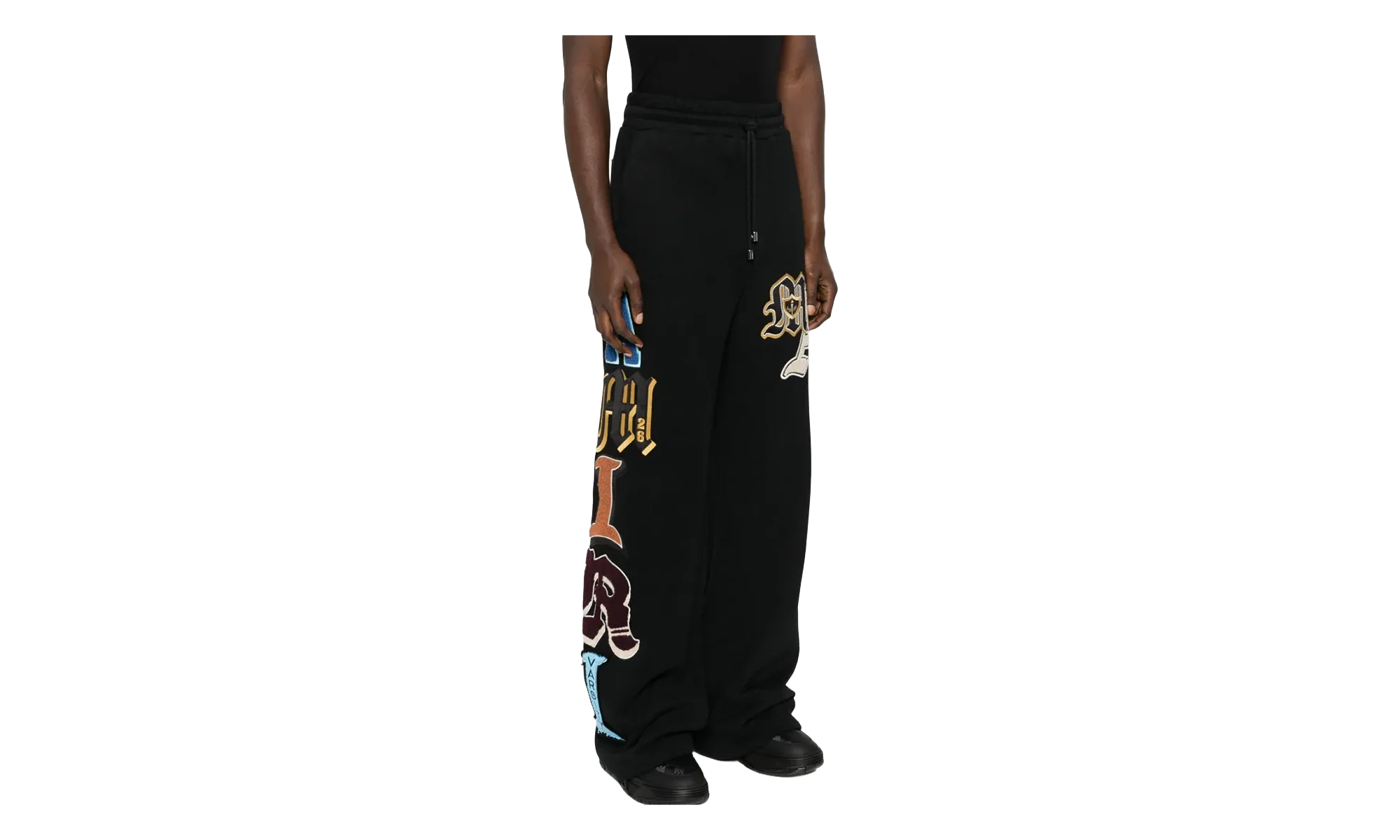 Varsity Patch Sweatpant "Black" AMBMPA1020 001 - Image 2