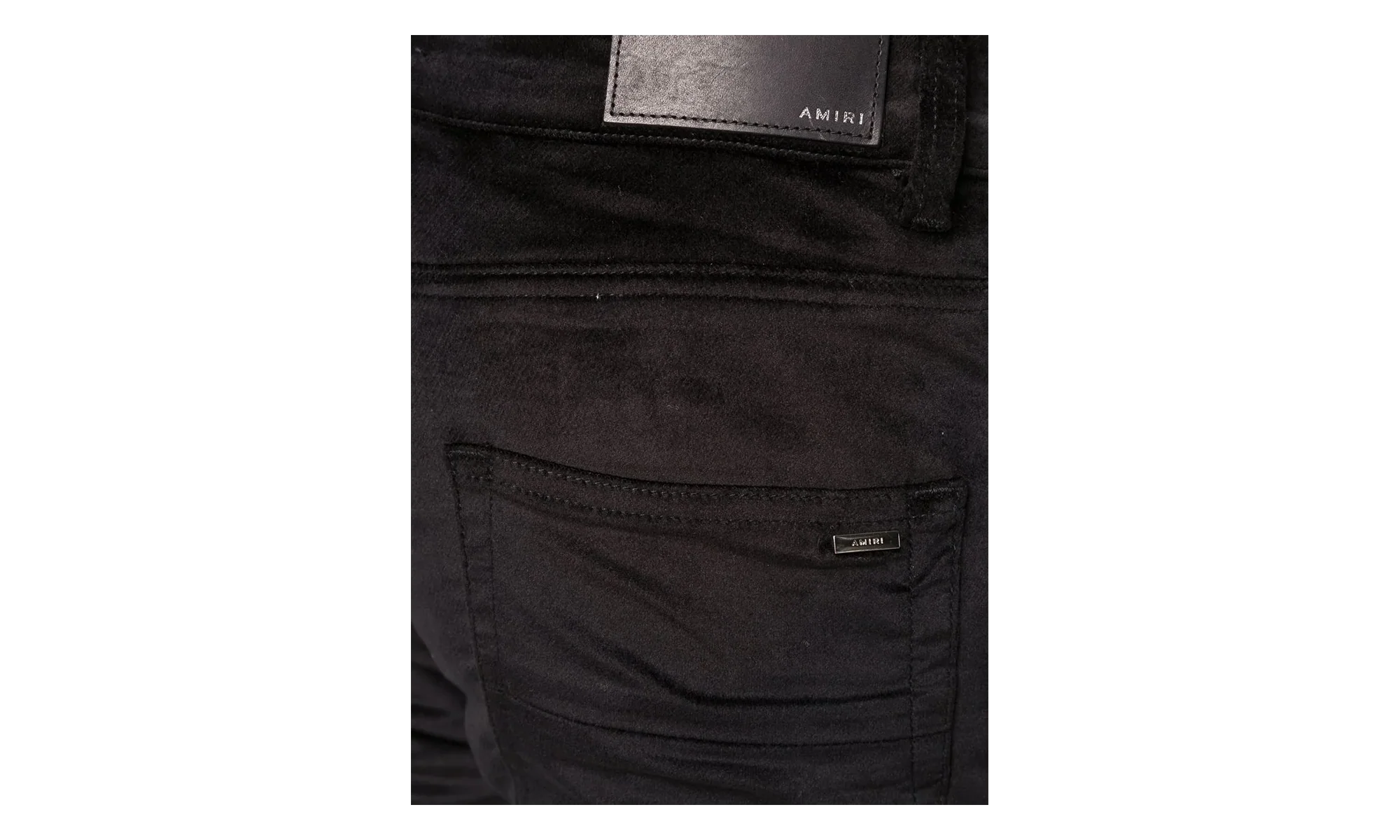 Velour Skinny Stack Denim Jeans "Black" MDS086 001 - Image 2