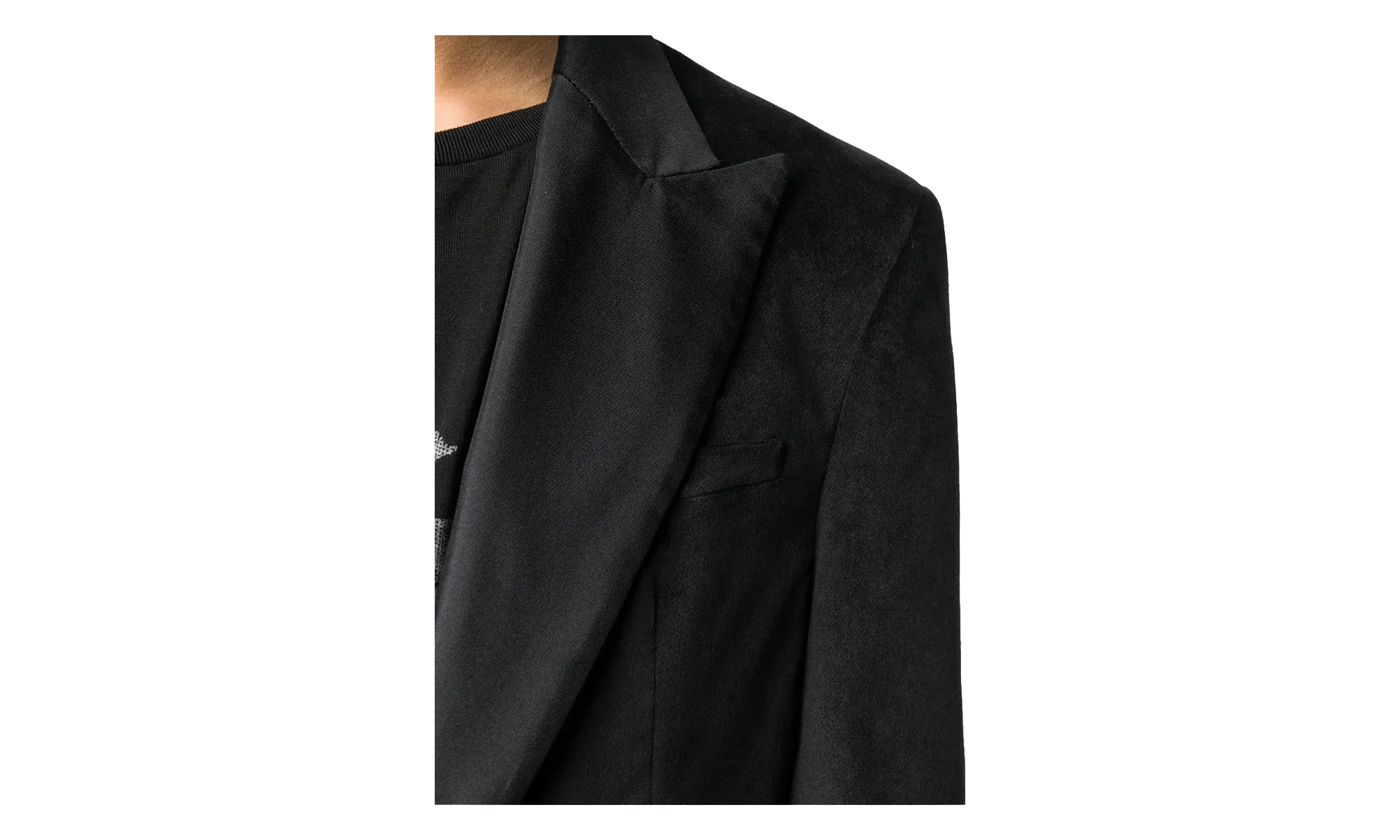 Velvet Blazer Sport Coat "Black" Y0M12174VE BLK - Image 2