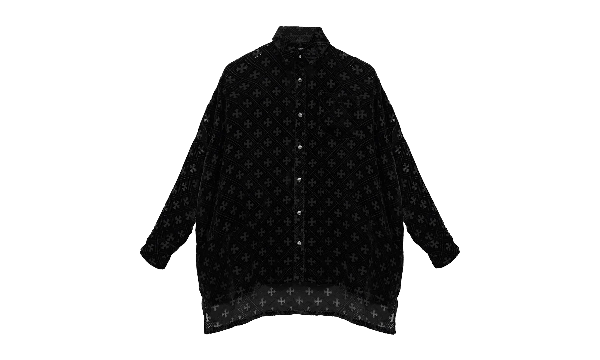Velvet Monogram Cross Black Mahal Kita Shirt "Black" CHRM0451