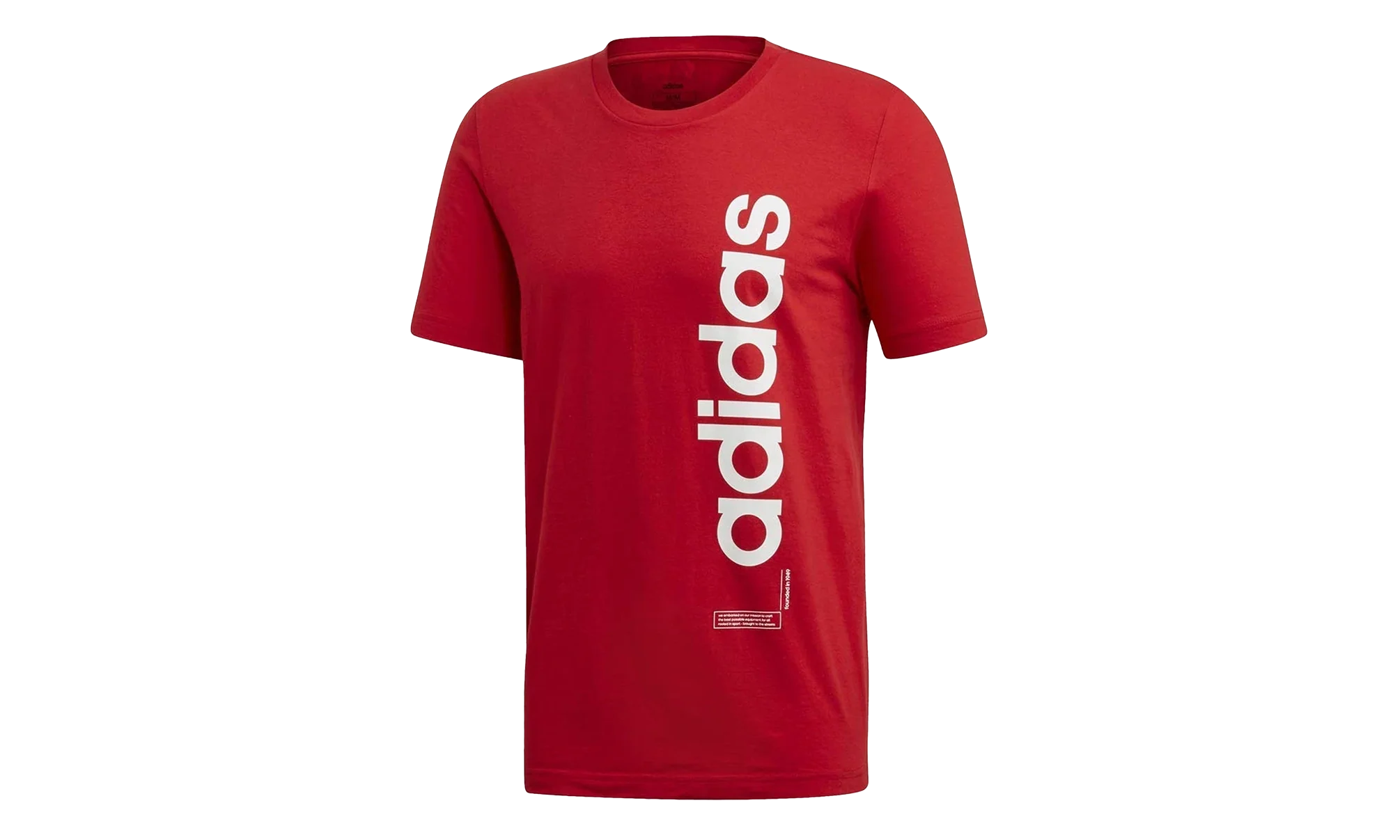 Vertical Graphic Tee Shirt "Scarlet / White" EJ9294