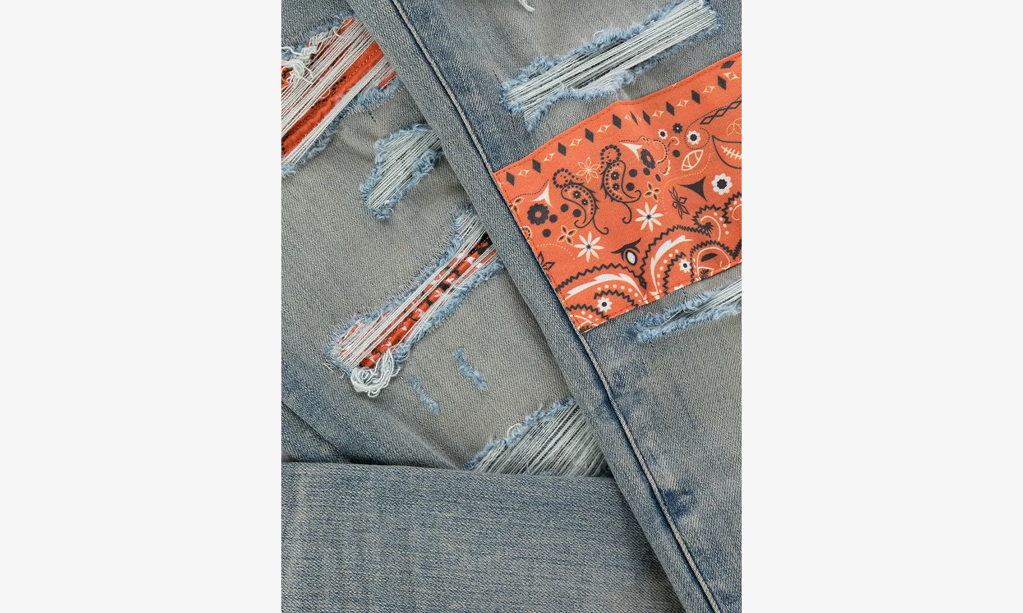 Vintage Bandana Artpatch Jean Clay Indigo "CLAY INDIGO" PS22MDS140 CLAY INDIGO - Image 2