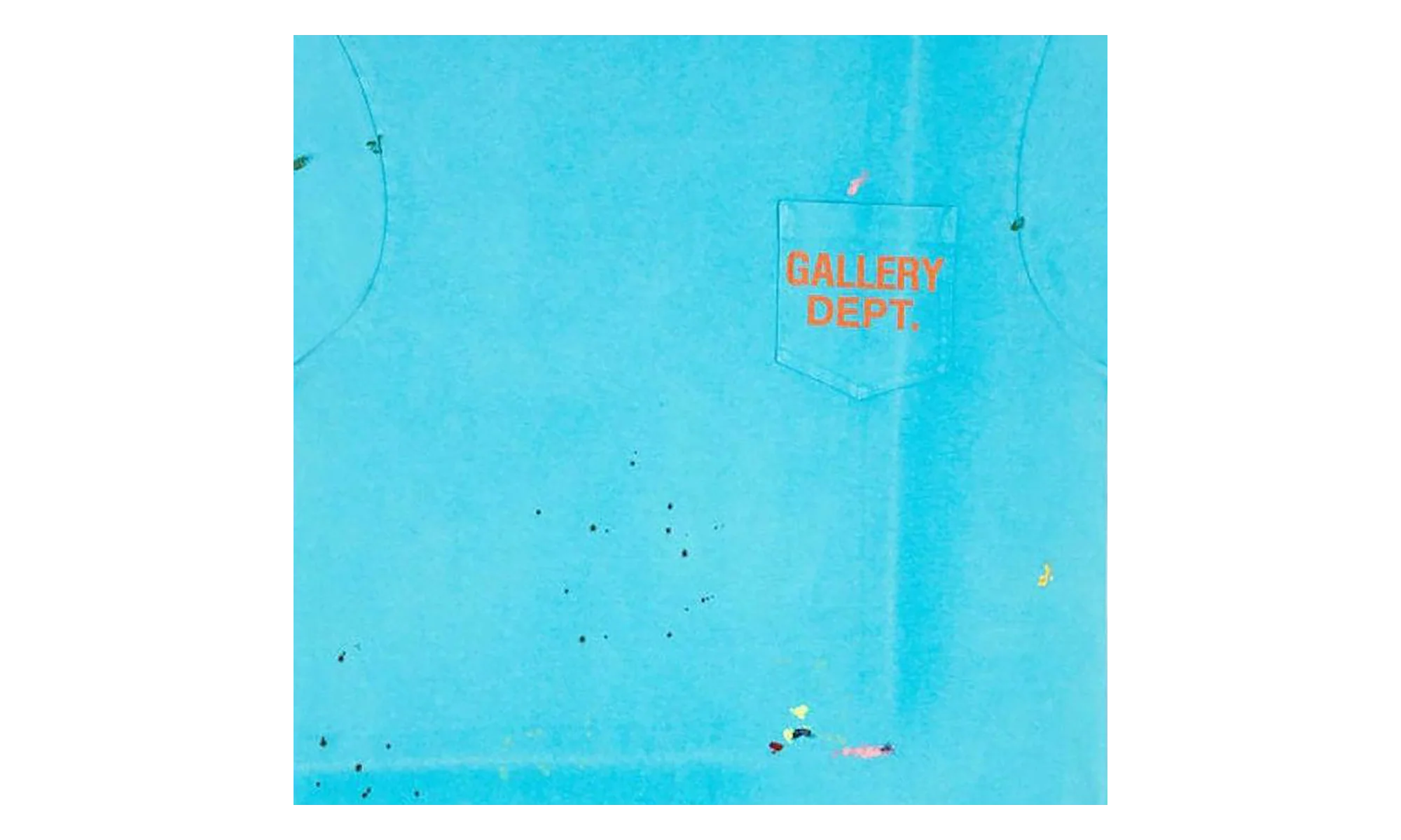 Vintage Logo Painted T-Shirt "Turquoise" GD041 - Image 2