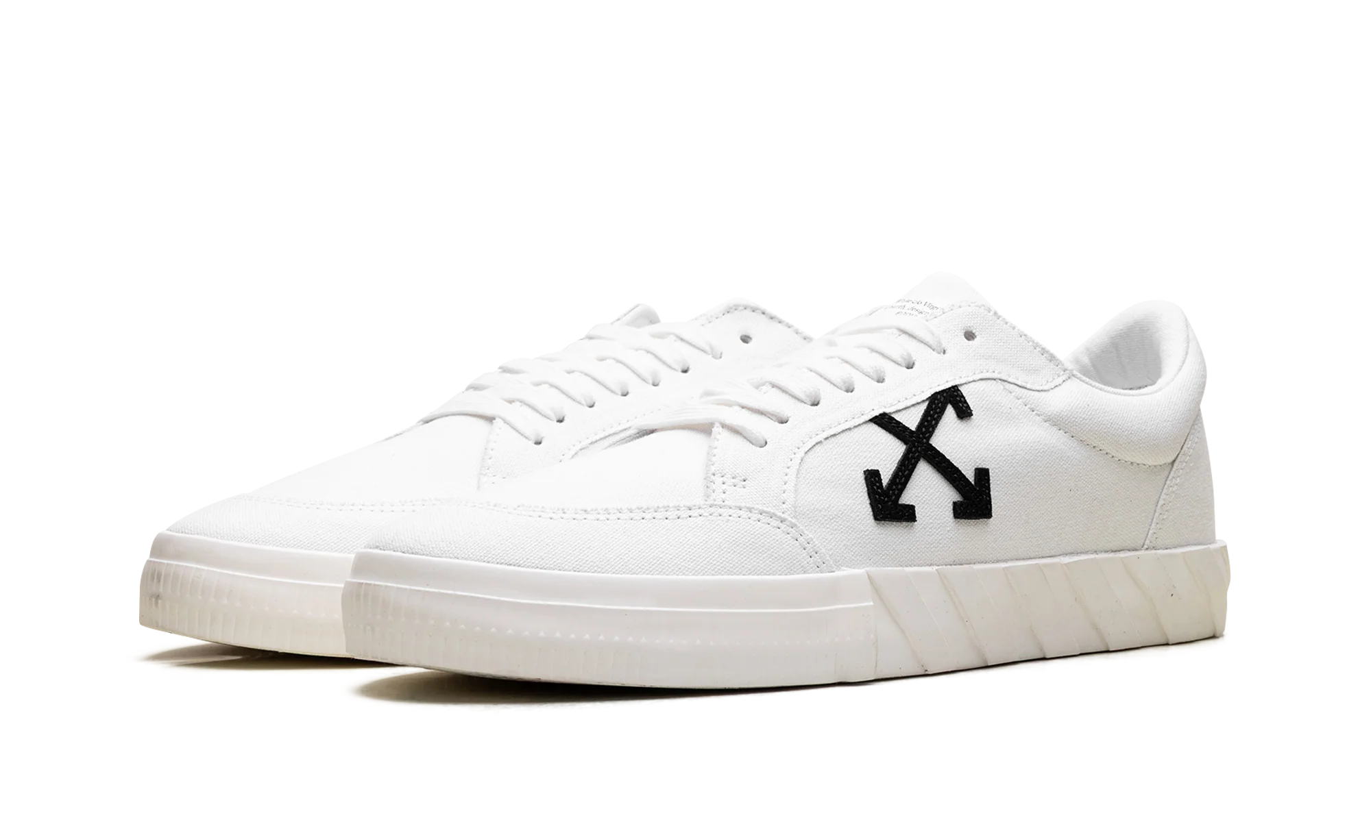 Vulcanized Low Canvas "White / White / Black" OMIA085C99FAB0020110 - Image 2