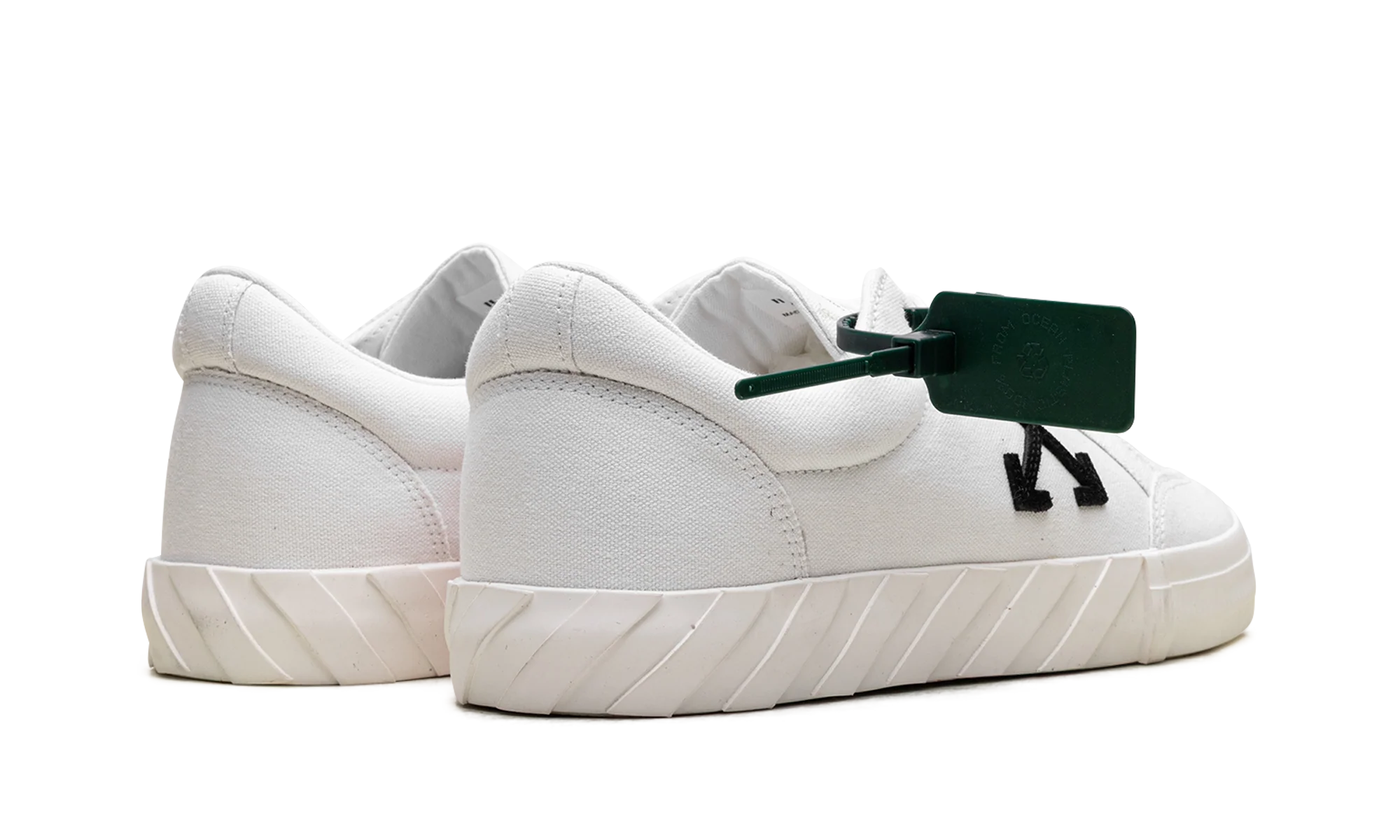 Vulcanized Low Canvas "White / White / Black" OMIA085C99FAB0020110 - Image 3