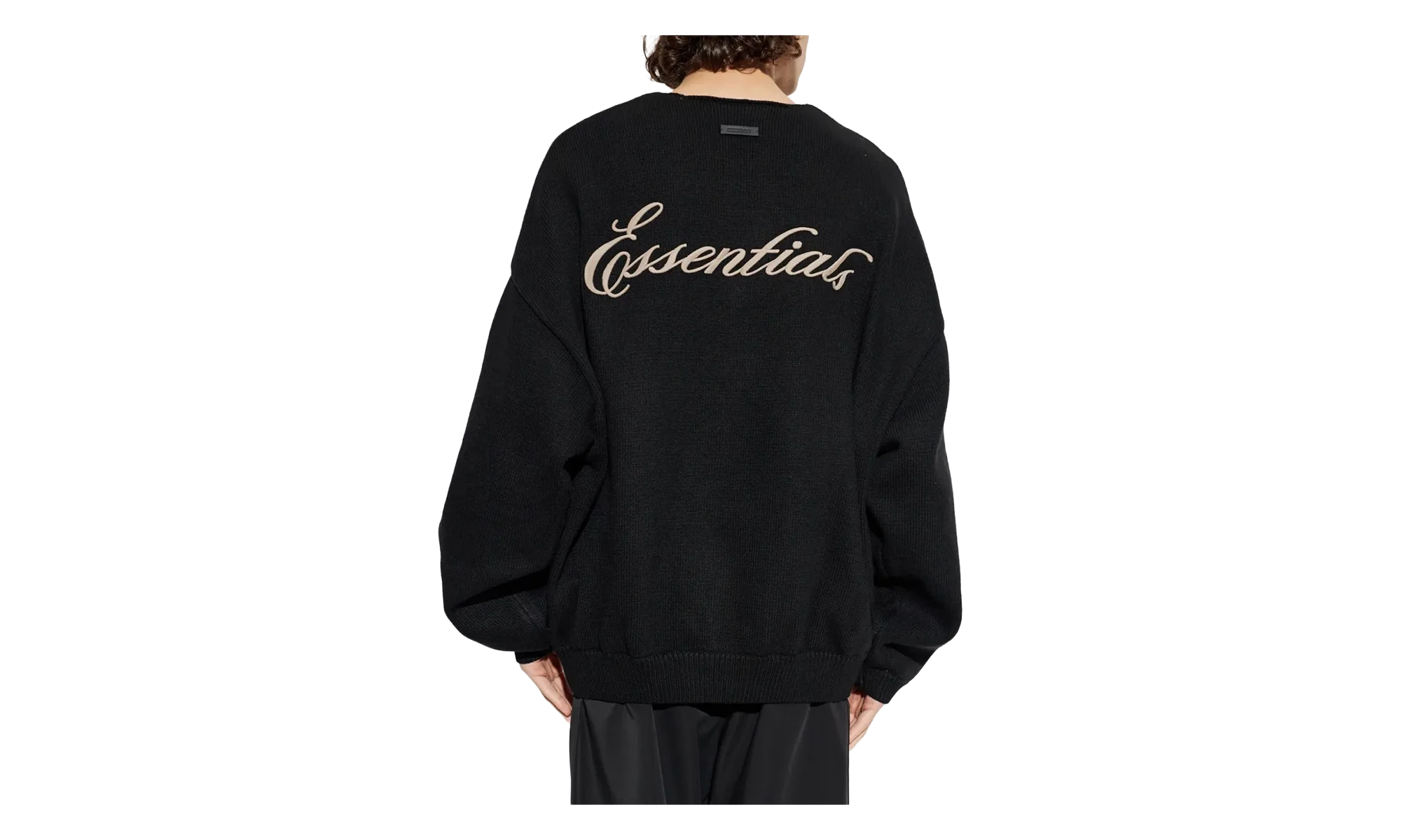 Waffle Crewneck Sweater "Vintage Black" 192HO254331F - Image 2