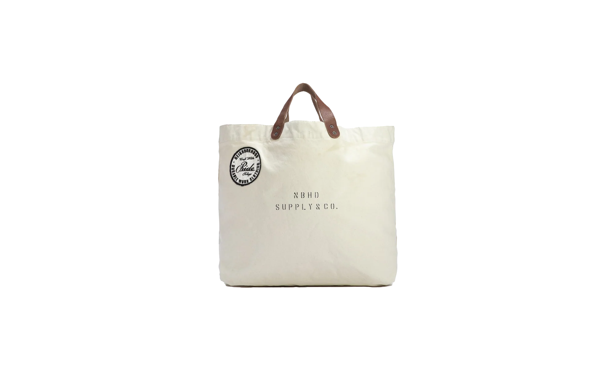 Washed Canvas Tote Bag "Natural" 242TQNH CG01 NAT - Image 3