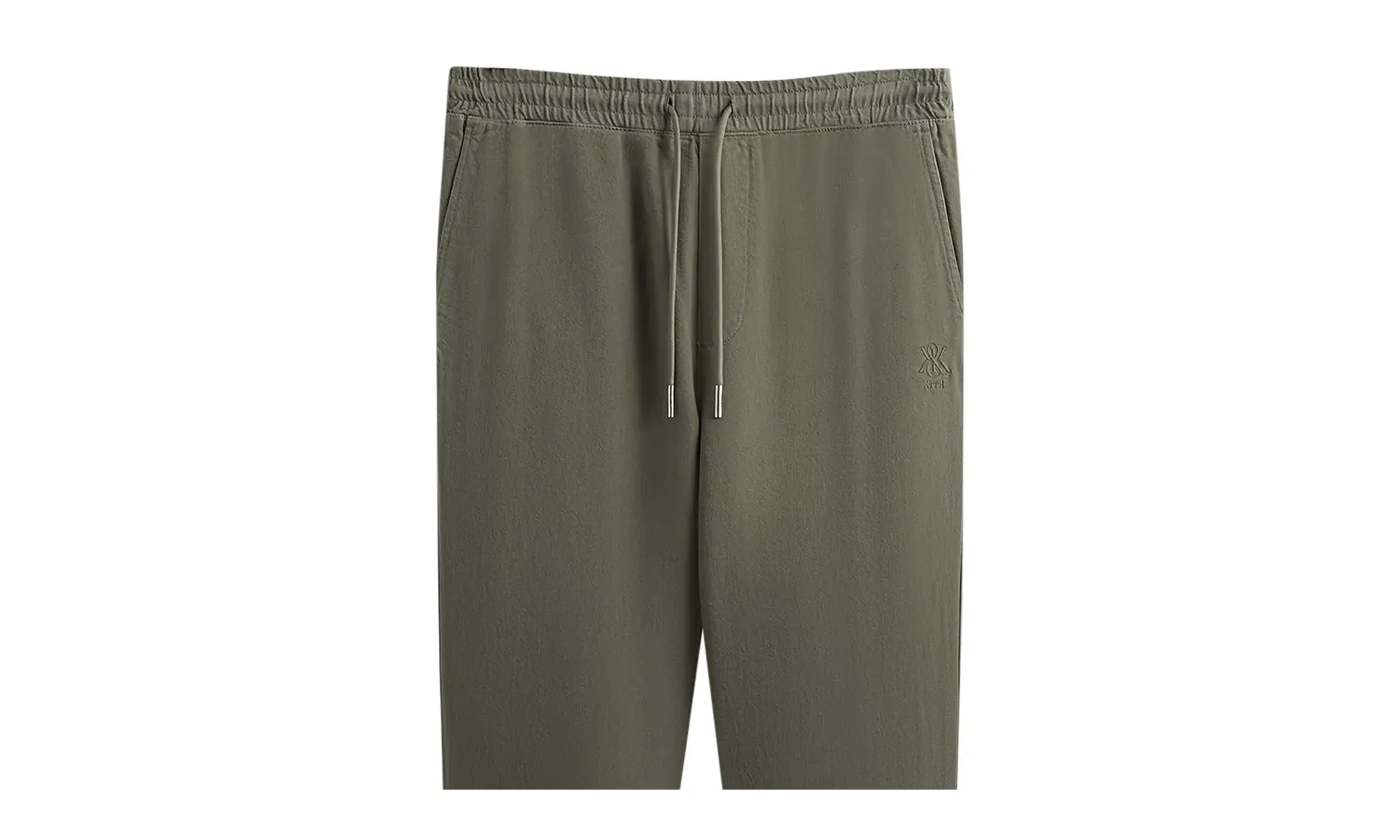 Washed Denim Barrow Pant "Olive" KHM060567 331 - Image 2