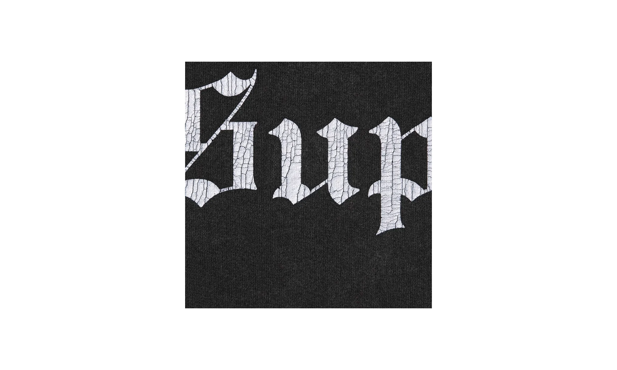 Washed Old English Hooded Sweatshirt "FW25 - Black" SU26760 - Image 2