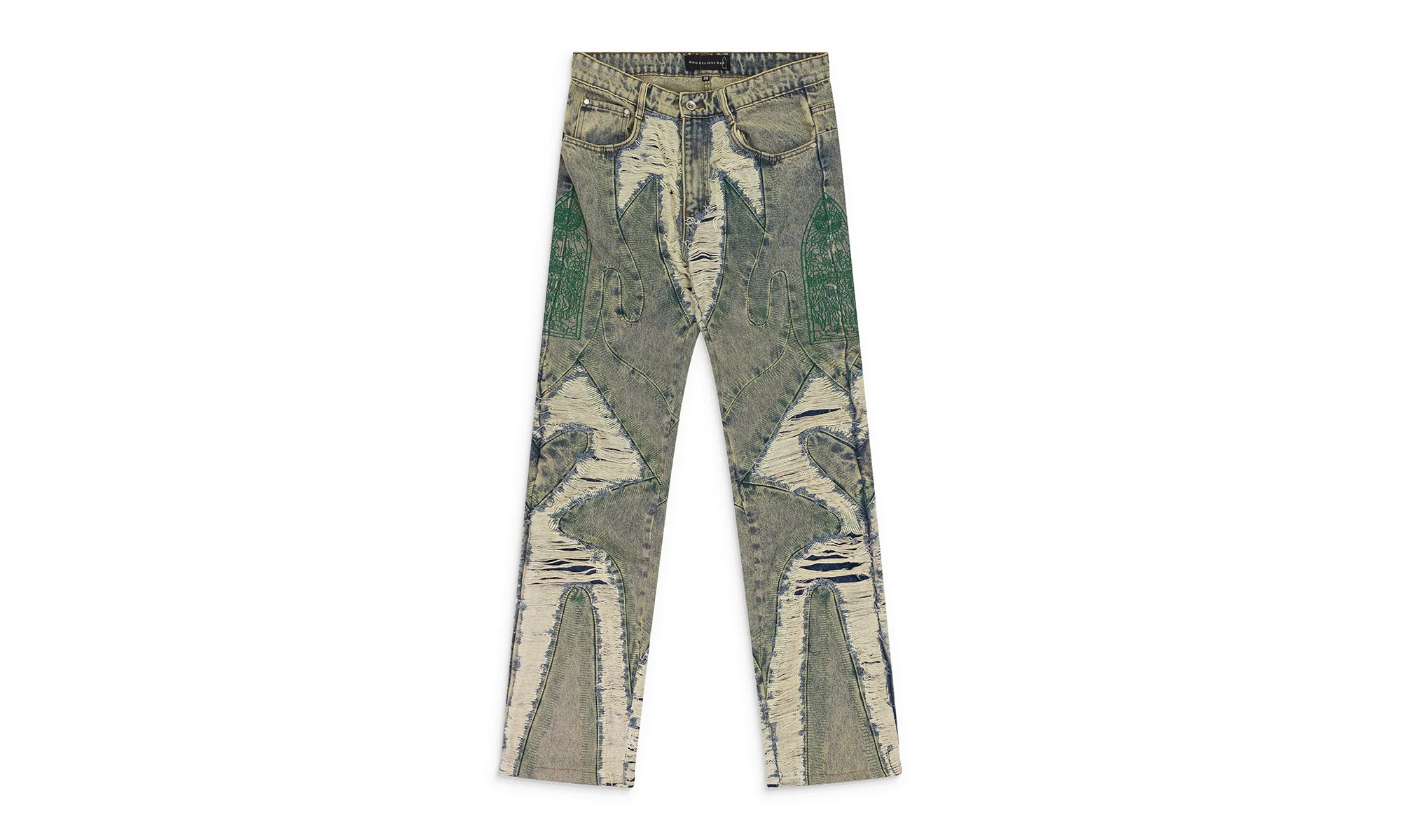 Wave Distressed Straight-Fit Jeans "Blue" 1121010009SS24
