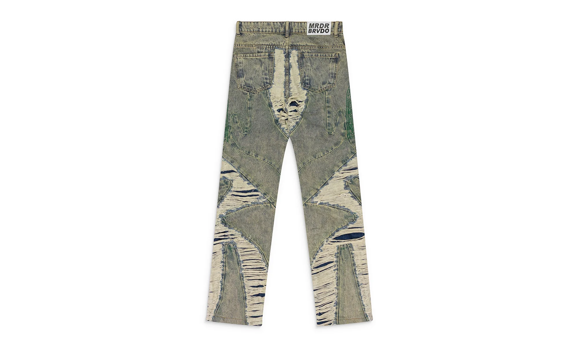 Wave Distressed Straight-Fit Jeans "Blue" 1121010009SS24 - Image 2