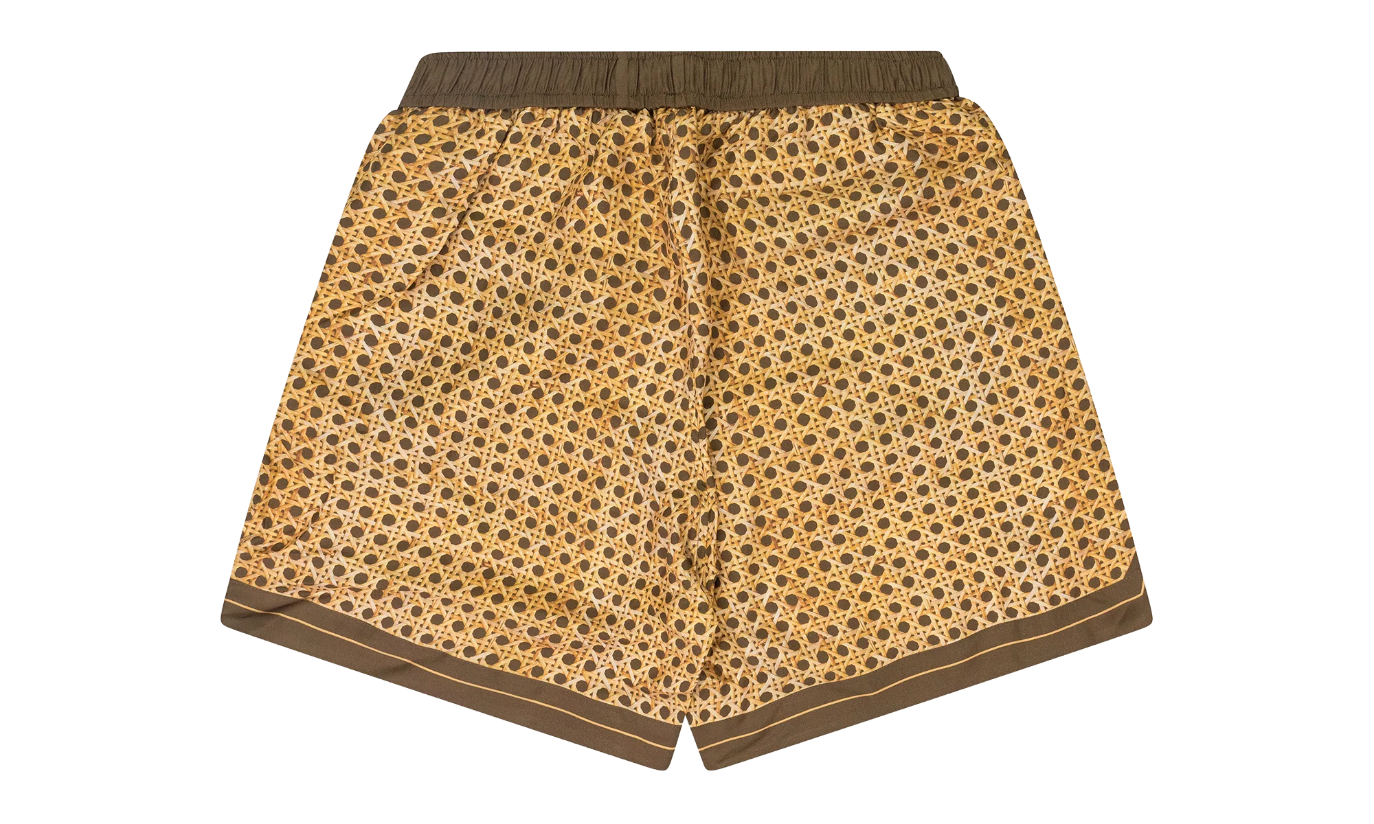 Weave Pattern Silk Shorts "Brown" SS22MPB017_Brown - Image 2