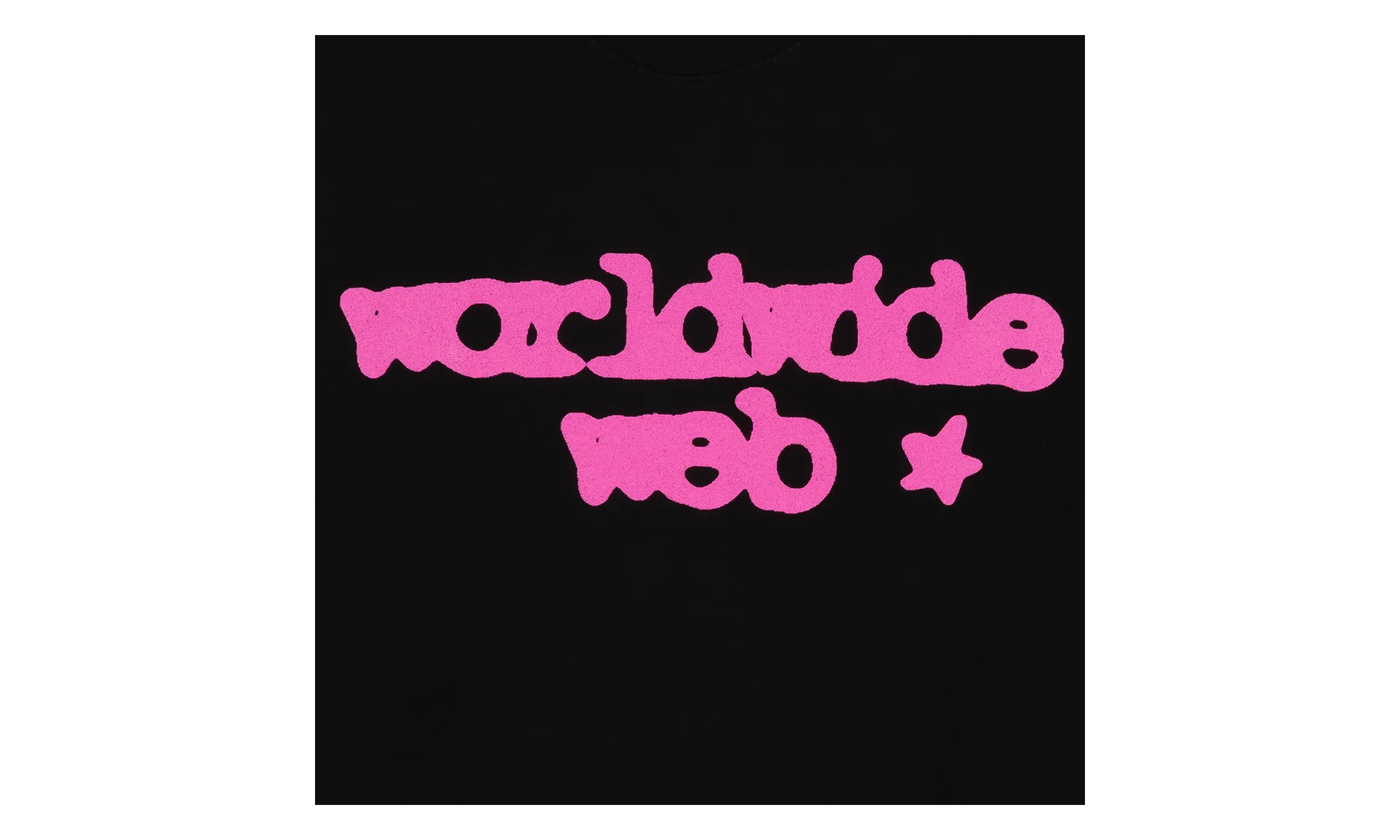 Web Logo Short Sleeve T-Shirt "Black Pink" SP5der339 - Image 3