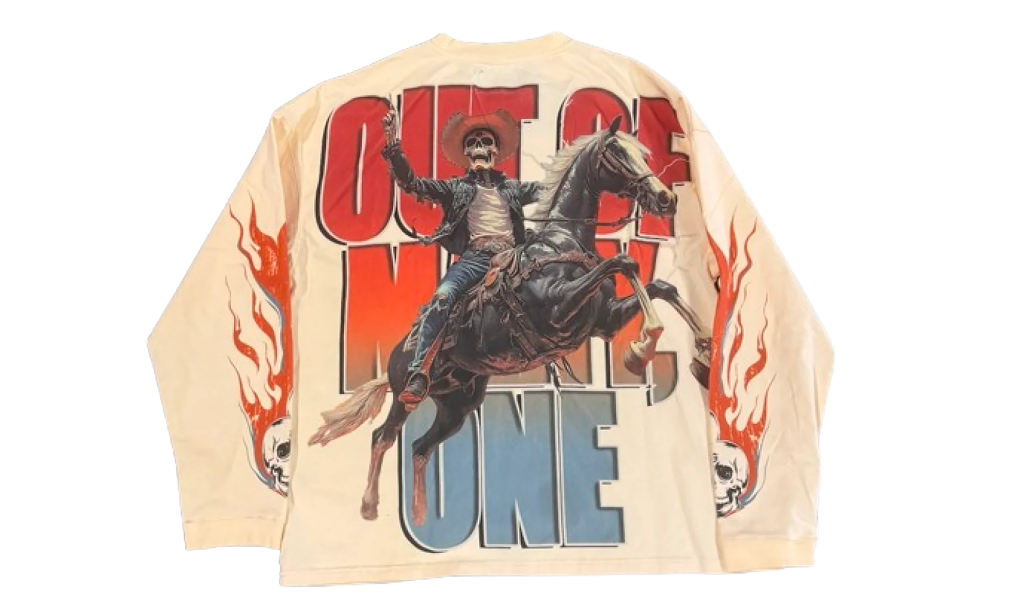 Western Long-sleeve Tee "Cream" GS029 - Image 2