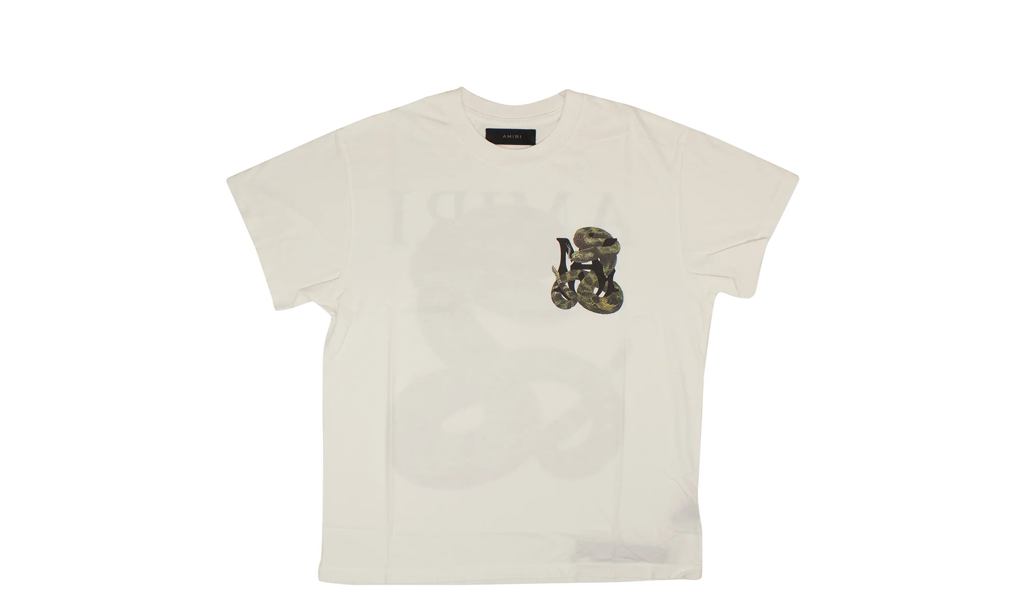 White Snake Cotton T-Shirt "White" AMR-XTSH-0054