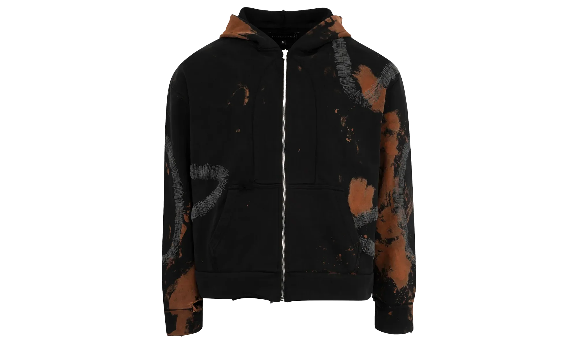 Windowed Zip Up Hoodie "Coal" 1110410002FW24 COAL