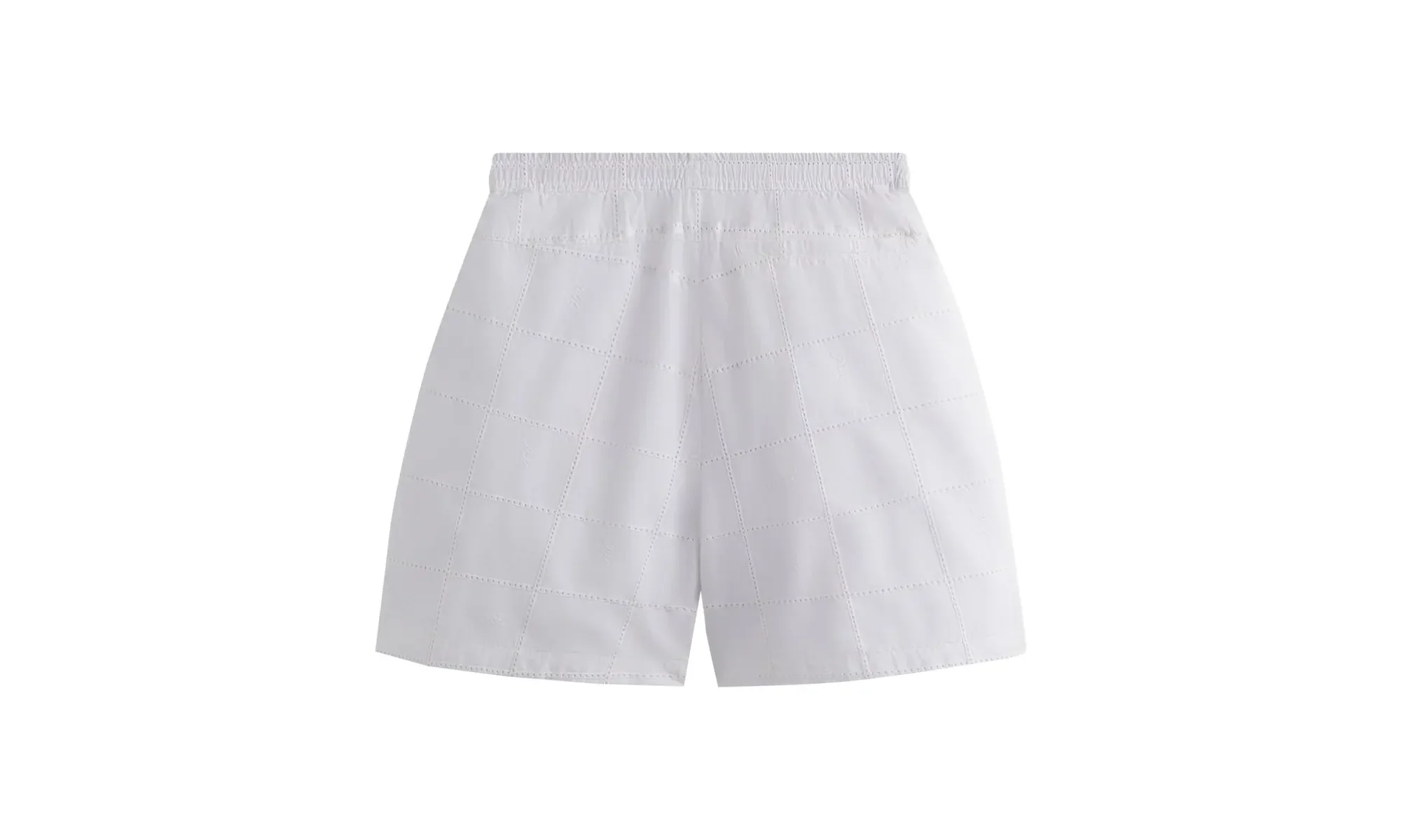 Windowpane Eyelet Belmont Short "White" KHM060354 101 - Image 2