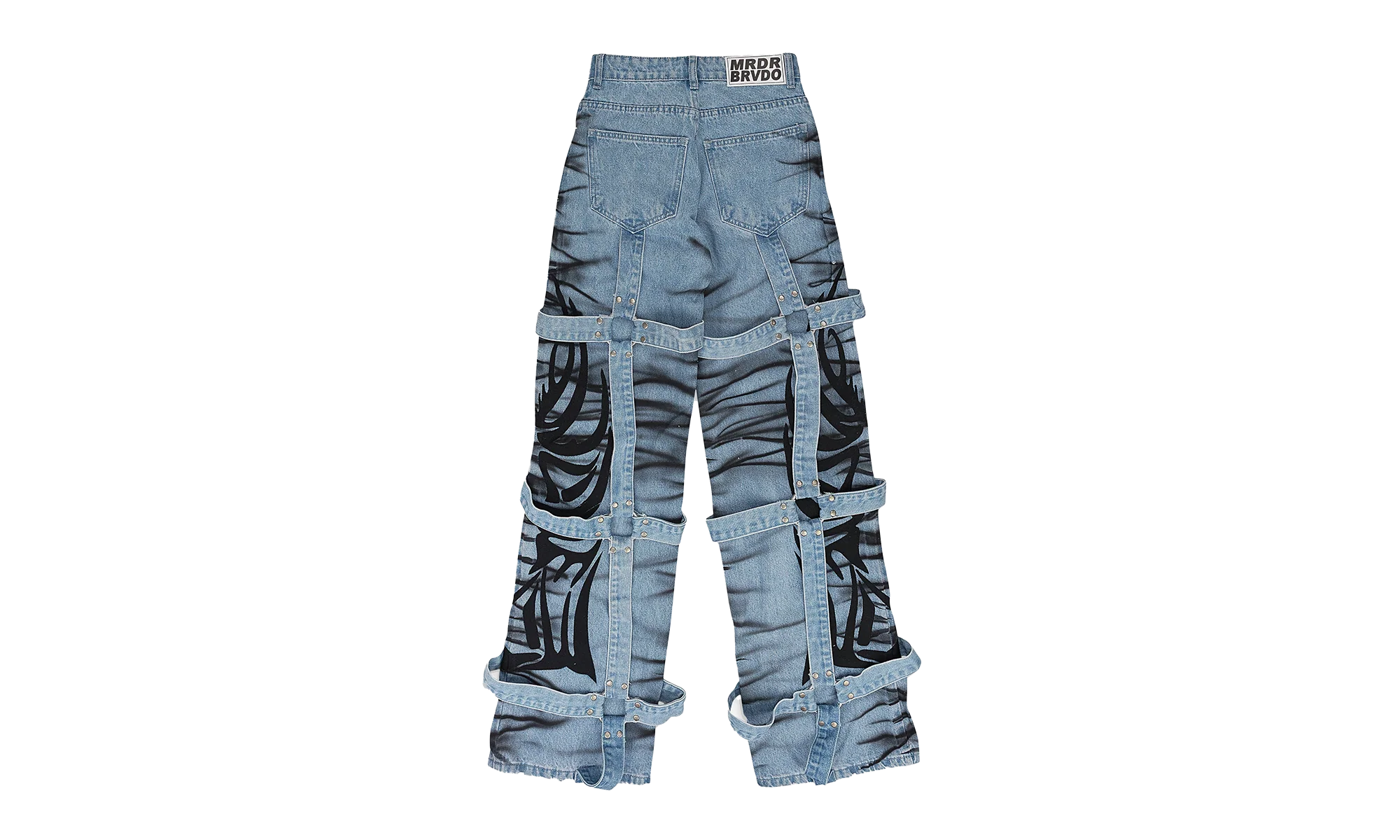 Winged Logo Bondage Pants "Blue" 1121040008SS24 - Image 2