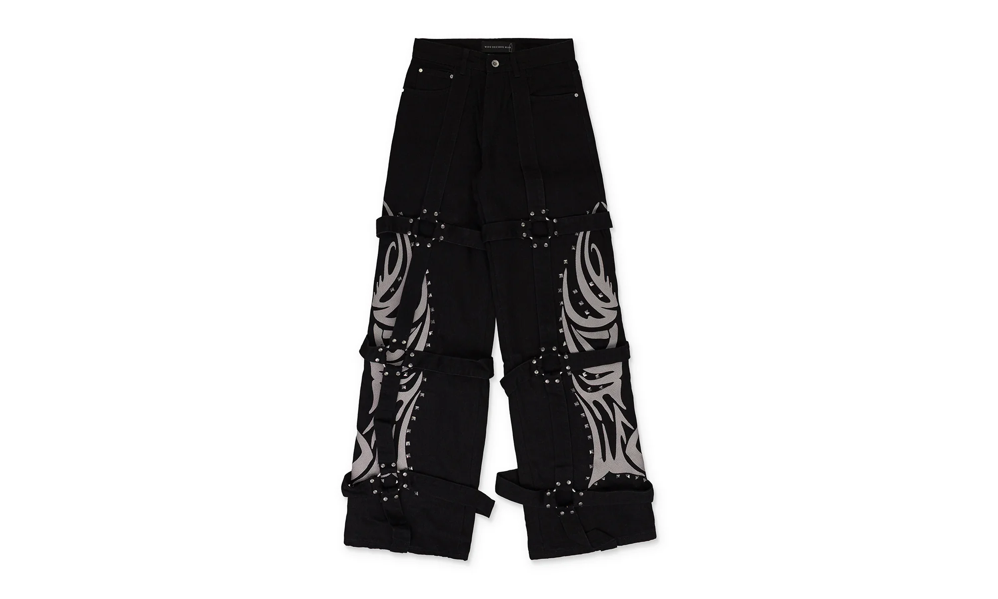 Winged Logo Bondage Straight-Fit Jeans "Black" 1121030002SS24