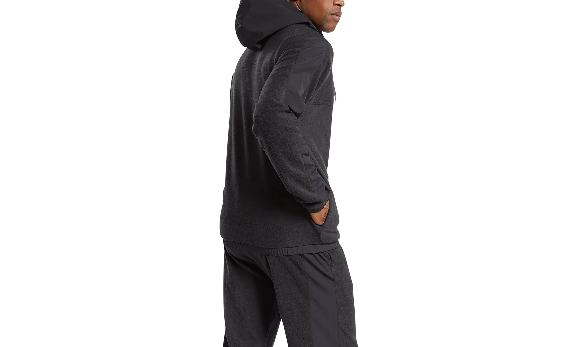 Workout Ready Fleece Full Zip Hoodie "Black" FS8450 - Image 2