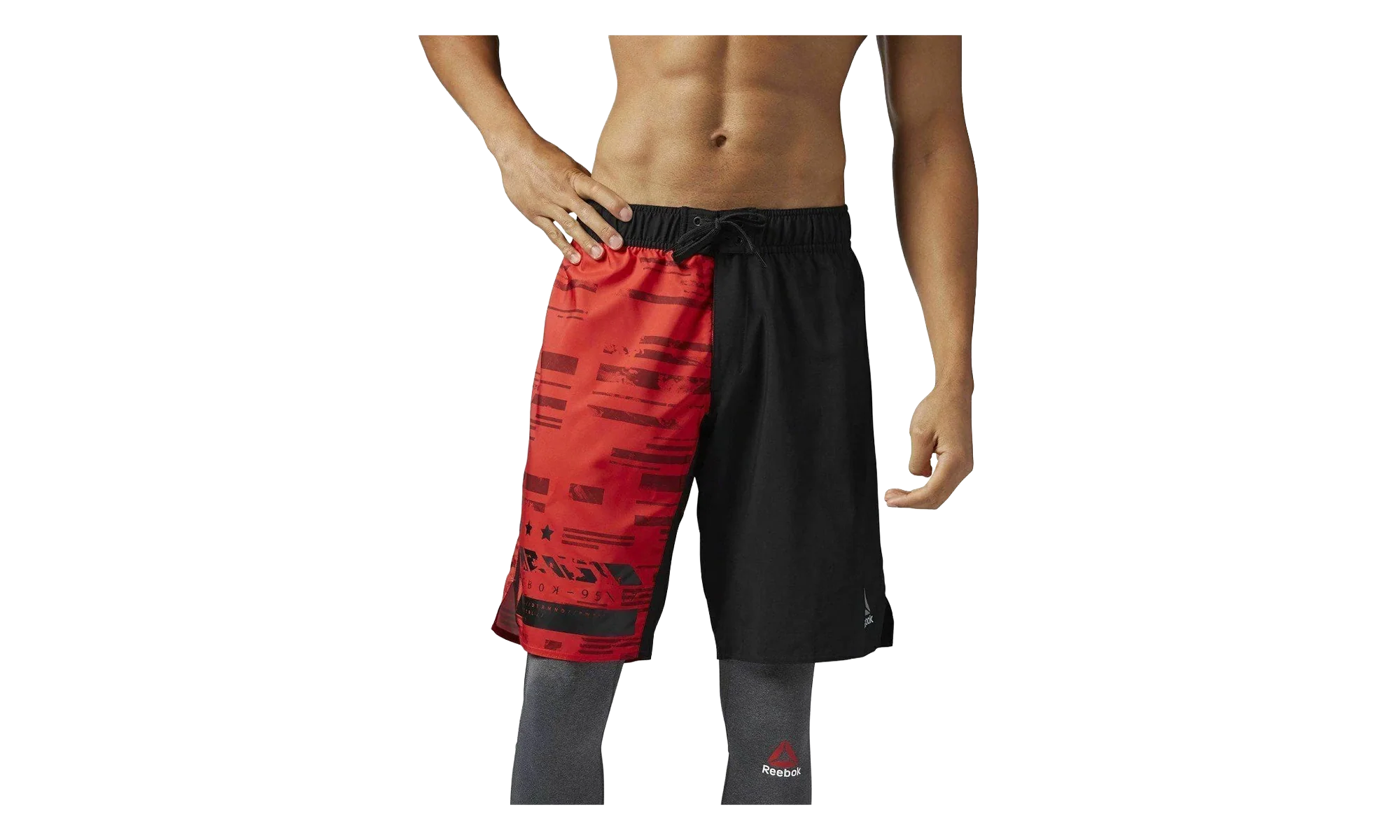 Workout Ready Graphic Board Short "Black / Prime Red" BK2938