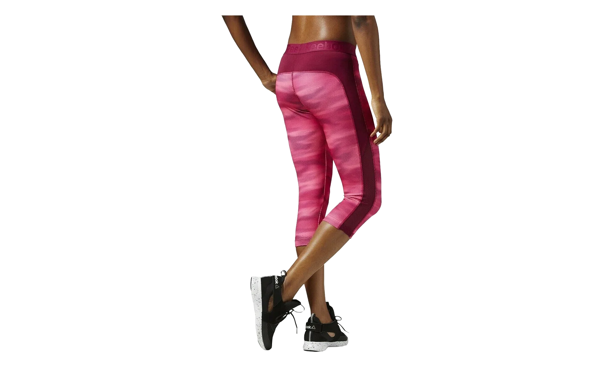 Workout Ready Printed Capri WMNS "Poison Pink / Reebok Berry" AY2121 - Image 2