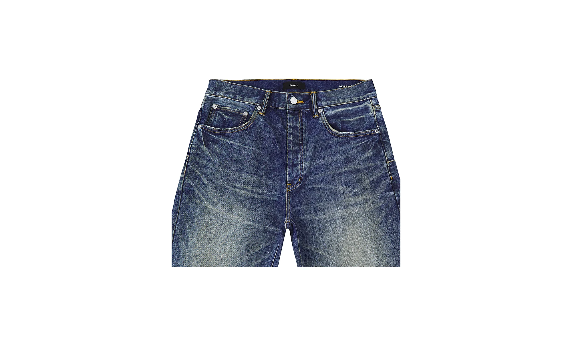 Worn Vintage Denim Short "Blue" P059 WNTS325 - Image 2