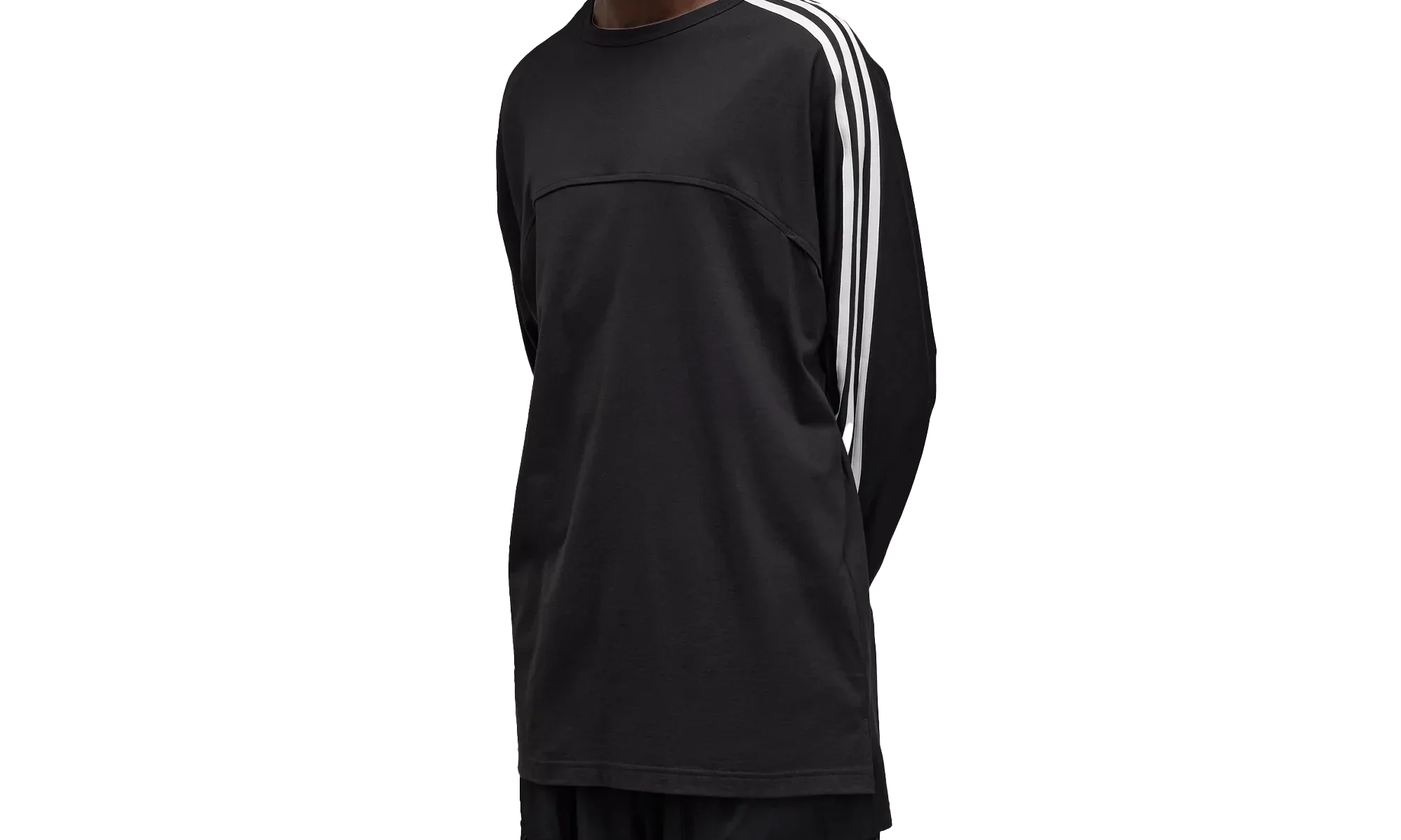 Y-3 3-Stripes Ls Tee "BLACK" JN4987 - Image 2