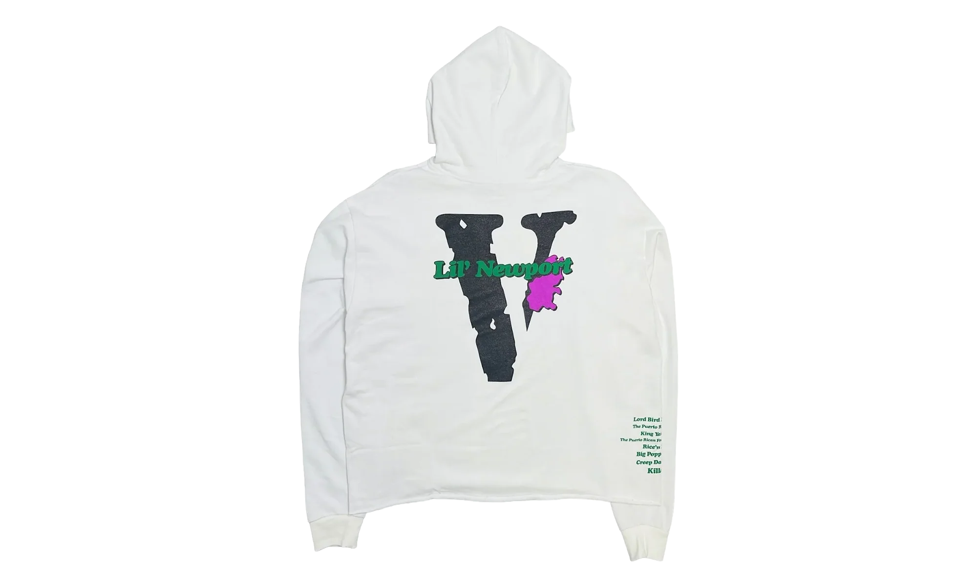 Yams Day Lil Newport Hooded Sweatshirt "White" VL0027 - Image 2
