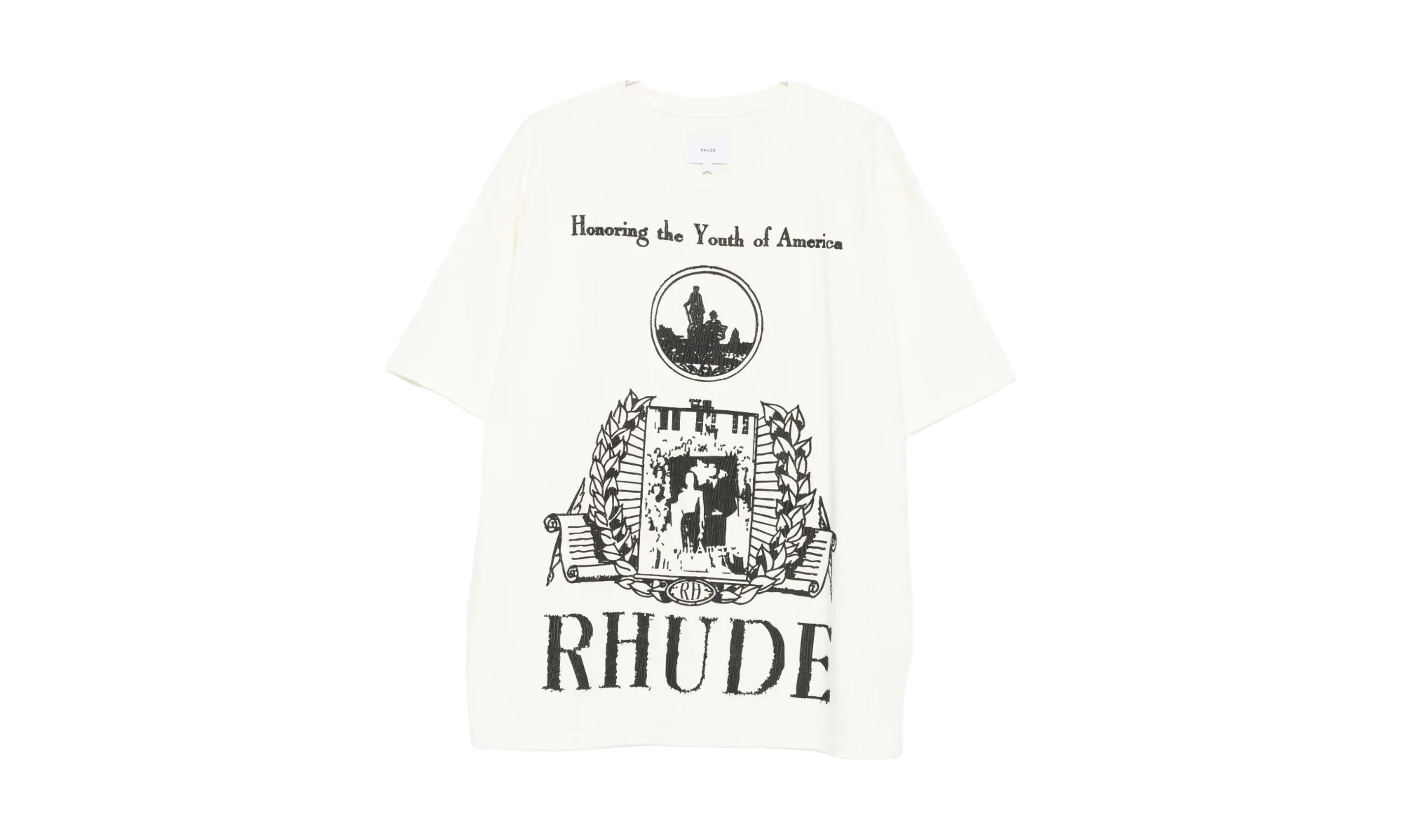 YOUTH OF AMERICA TEE "VINTAGE WHITE / BLACK" RHFW25TT06012 3166