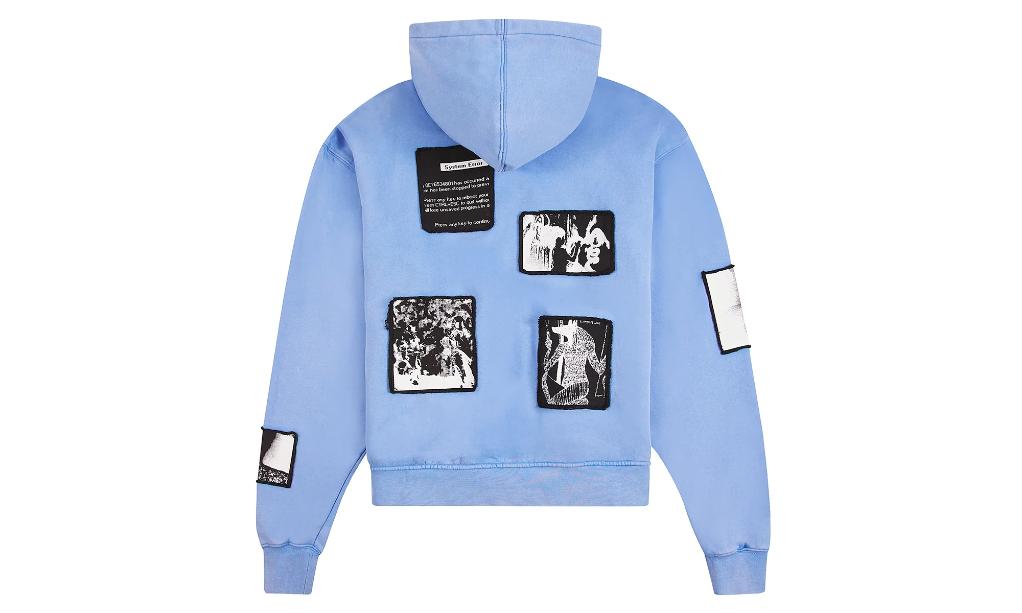 Zev Digital Patch Hoodie "Blue" MDGDK909 BLUE - Image 2