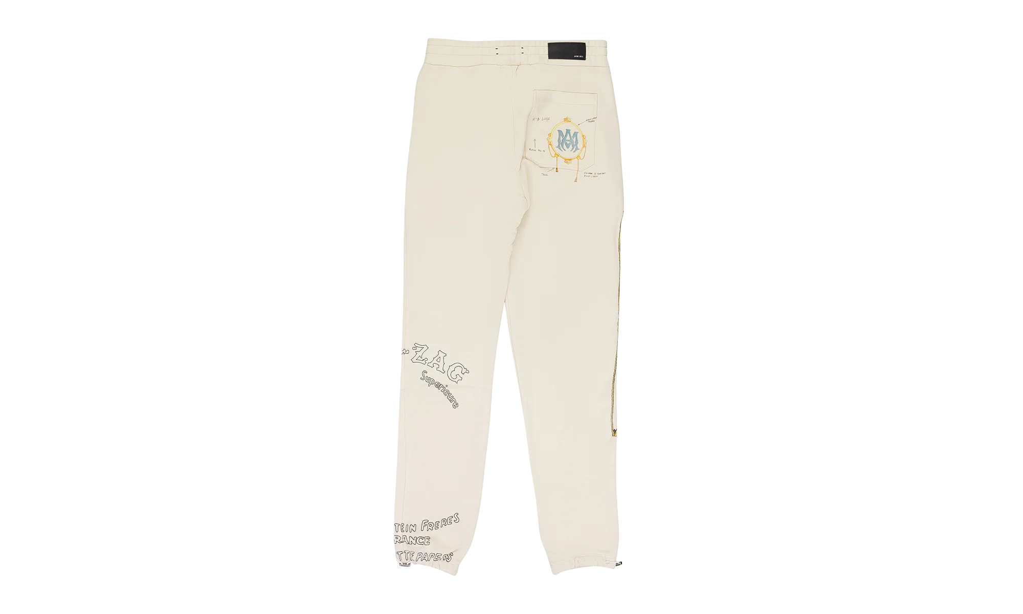 Zig Zag Sketch Sweatpants "Almond" SS22MJG029_Almond - Image 2