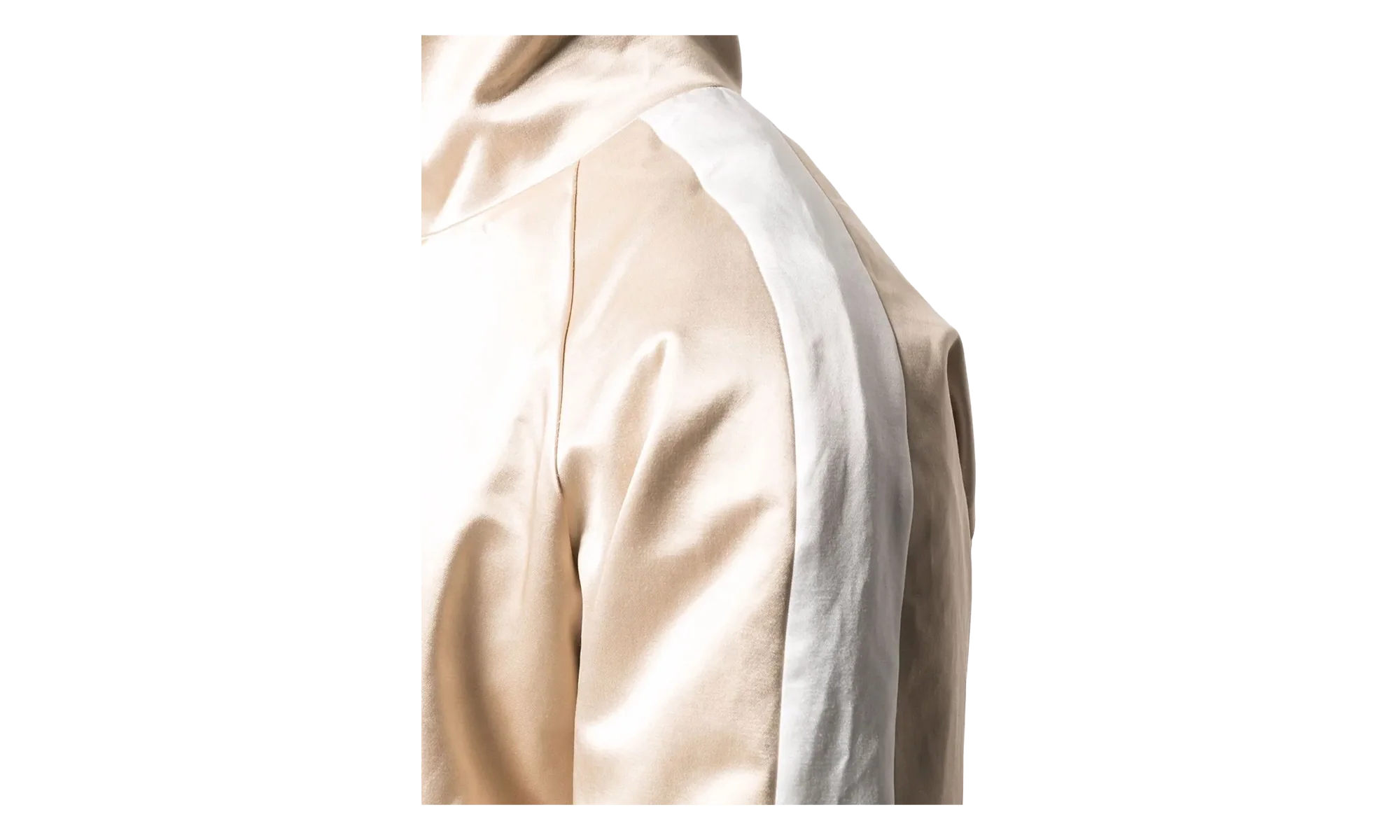 Zip Track Stripe Jacket "Champagne / White" MJT001 284 - Image 2